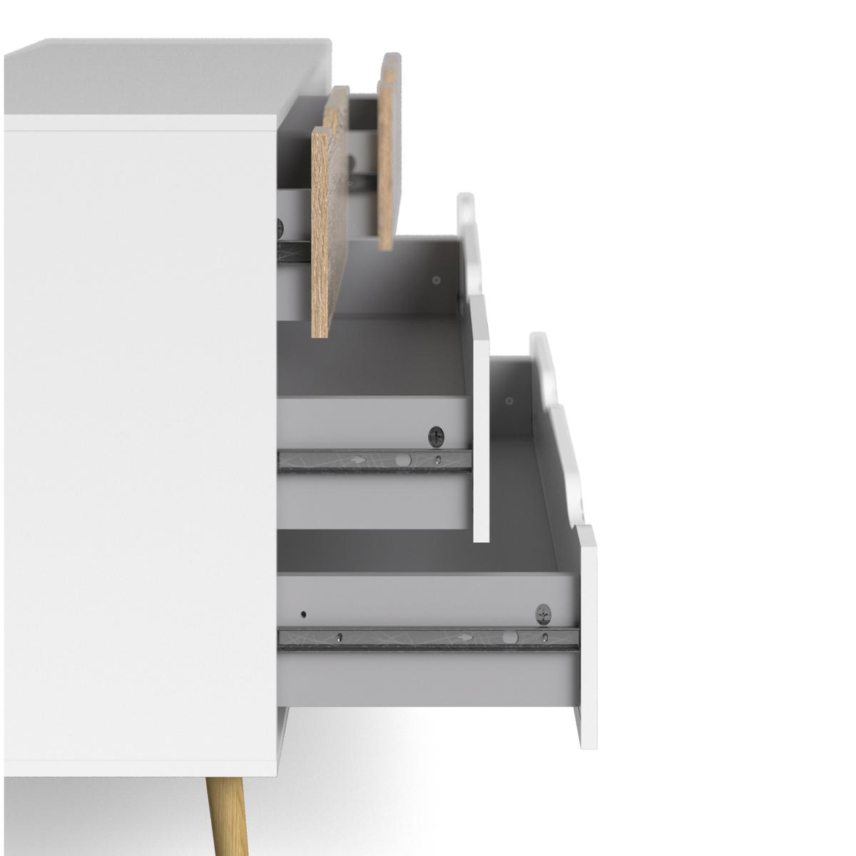 Toyen Chest of Four Drawers - White and Black Matt – image 16