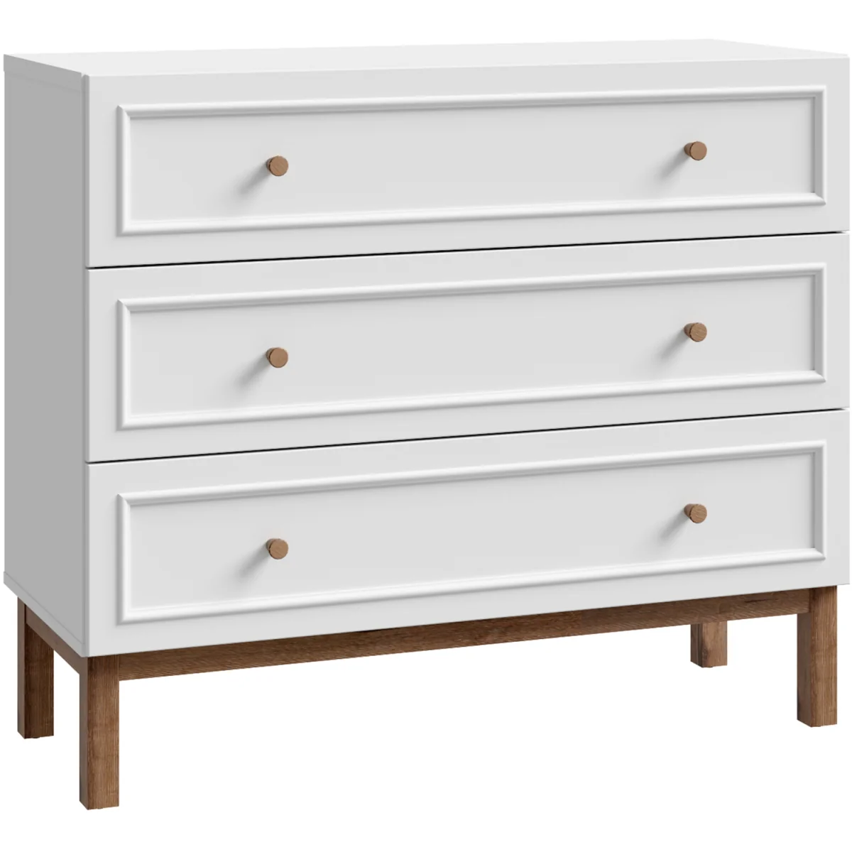 Wensley 3 Drawer Chest in Light Grey and Oak - Light Grey & Oak – image 3