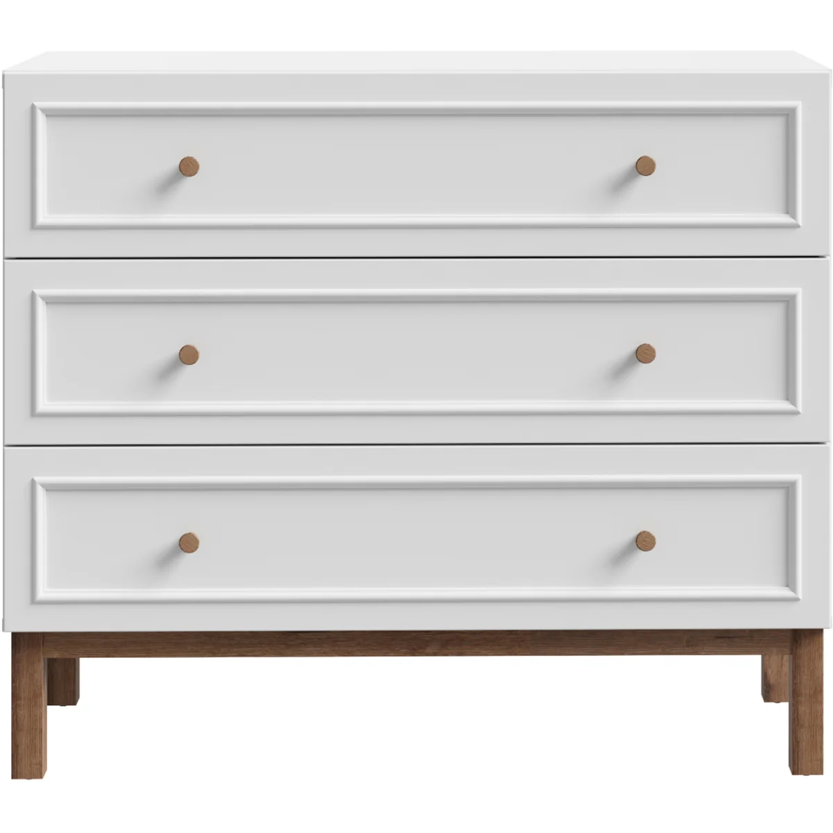 Wensley 3 Drawer Chest in Light Grey and Oak - Light Grey & Oak – image 4