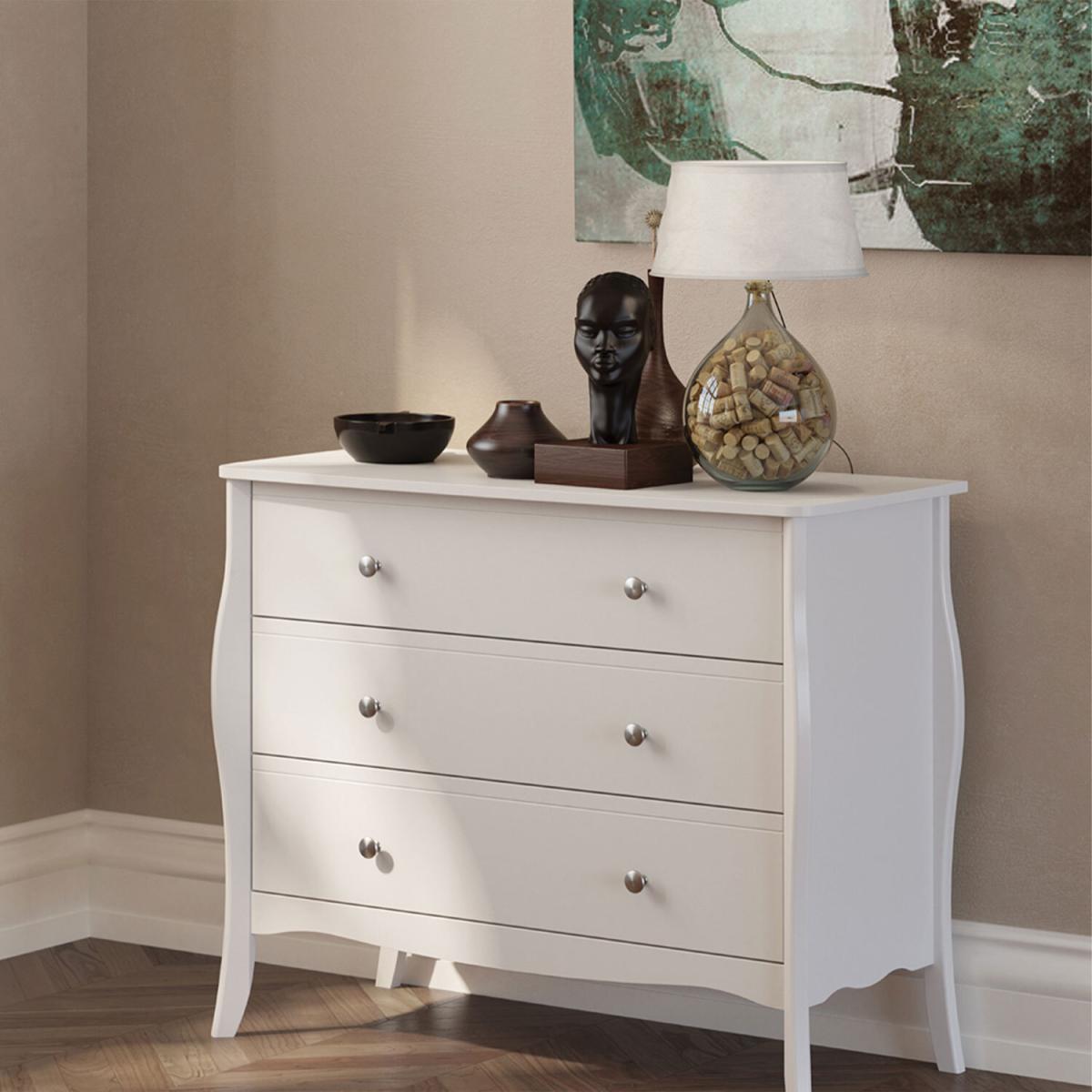 Baroque Wide Chest of Drawers - White – image 8