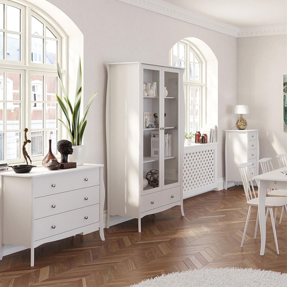 Baroque Wide Chest of Drawers - White – image 9