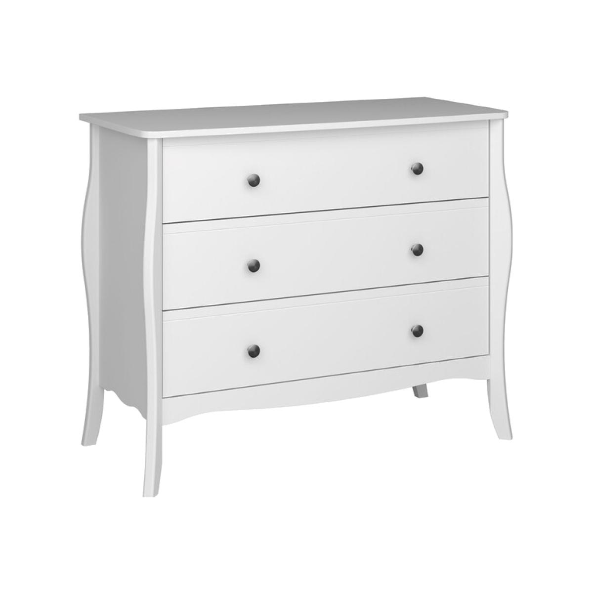 Baroque Wide Chest of Drawers - White – image 1