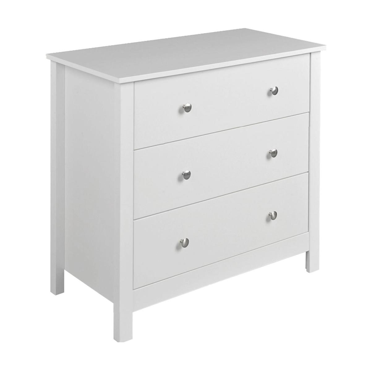 Florence 3 Drawer Chest White – image 3