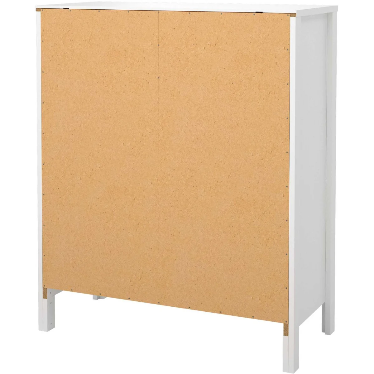 Wyld Haus Wildberry 5-Drawer Matt White Chest with Leather Tab Handles - White – image 6