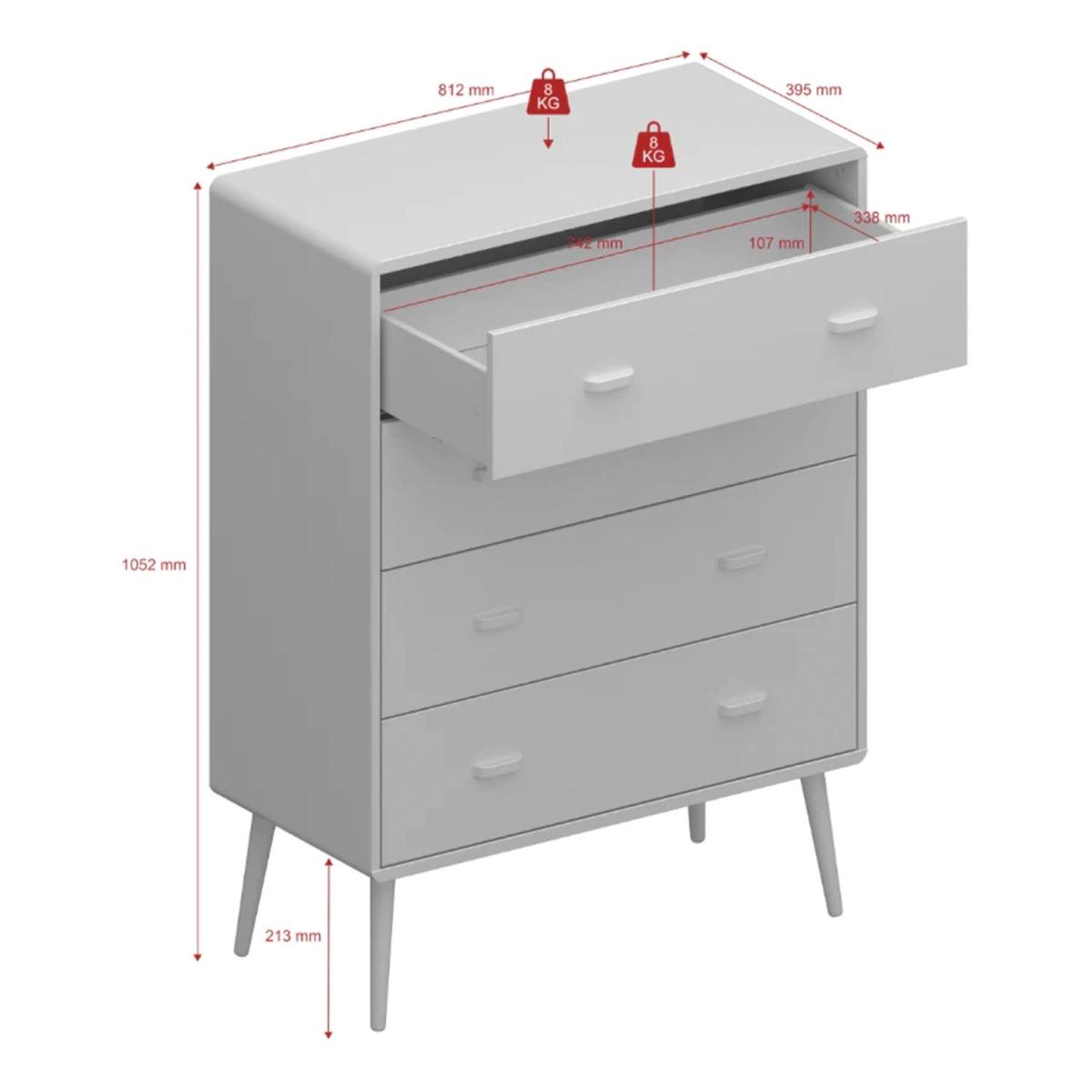 Mino Wide Chest of Drawers - Black – image 4