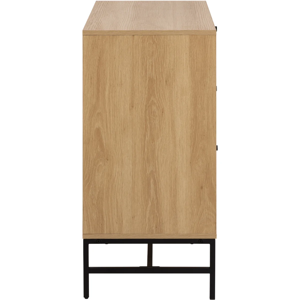 Albany Chest of 3 Drawers in Oak/Black Legs - Oak & Black – image 2