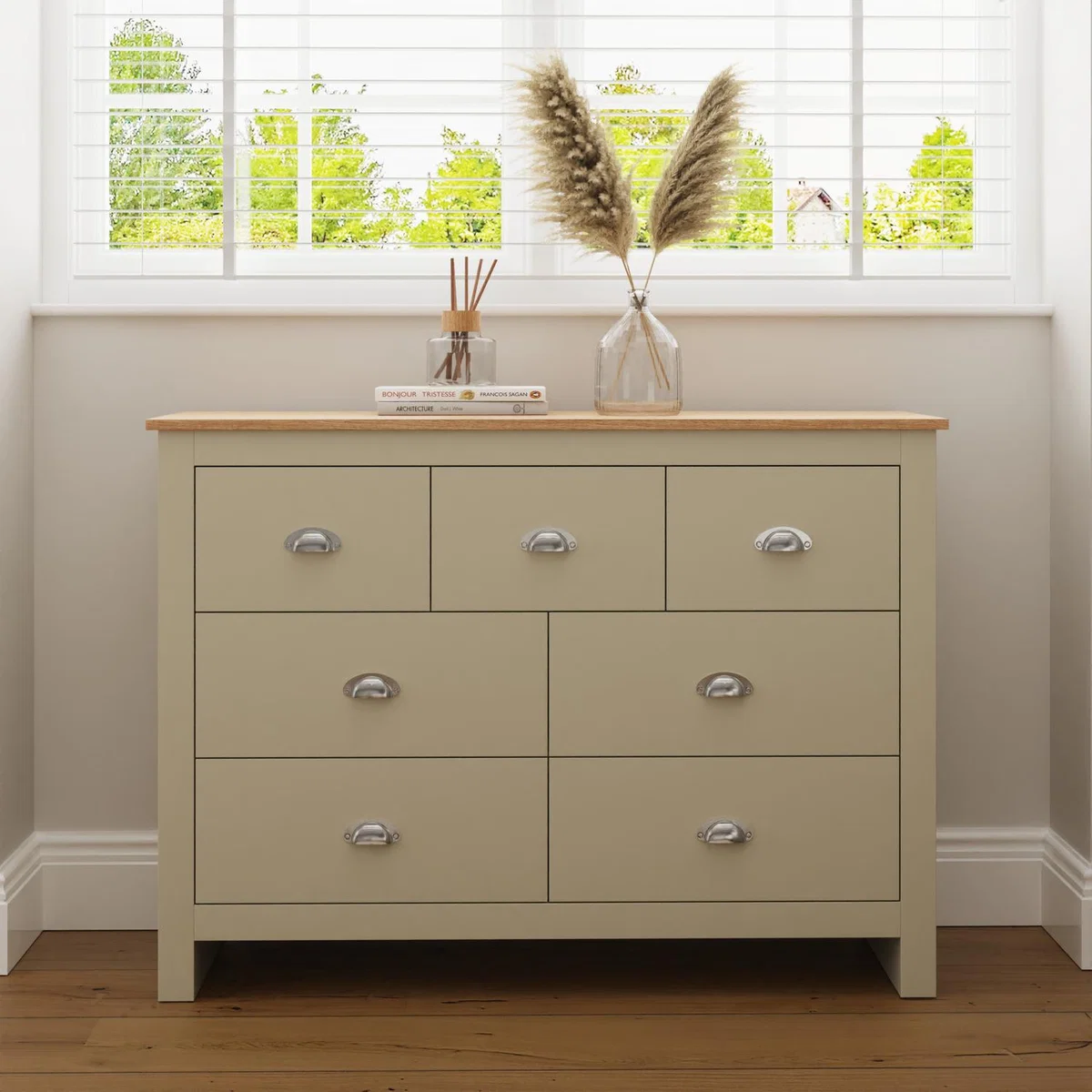 Lancaster 7 Drawer Chest - Cream