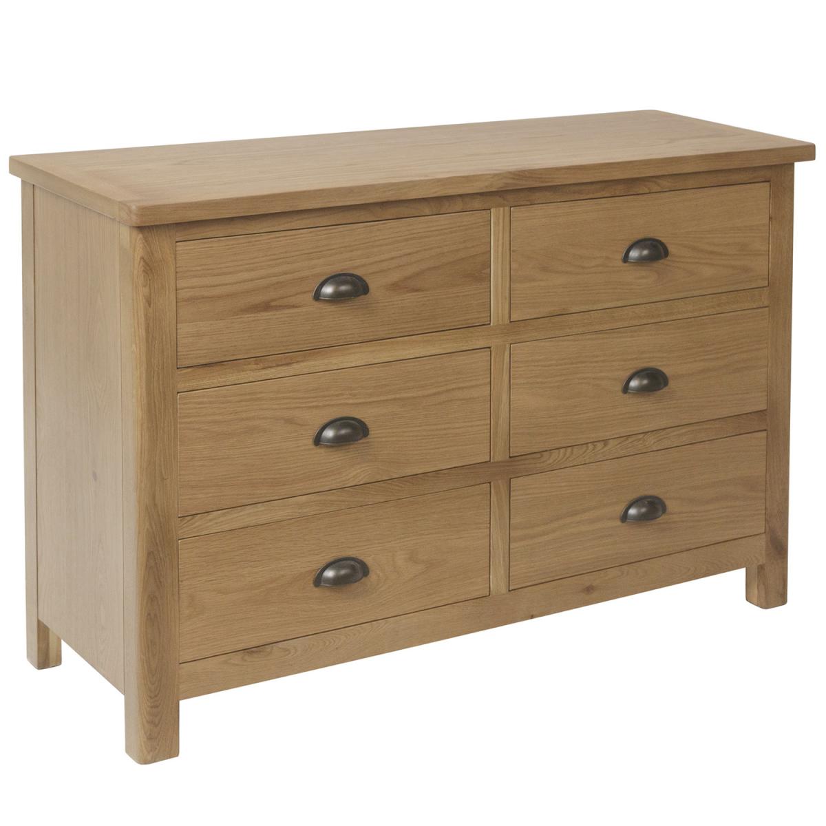 Cambridge 6 Drawer Chest - Rustic Oak – image 2