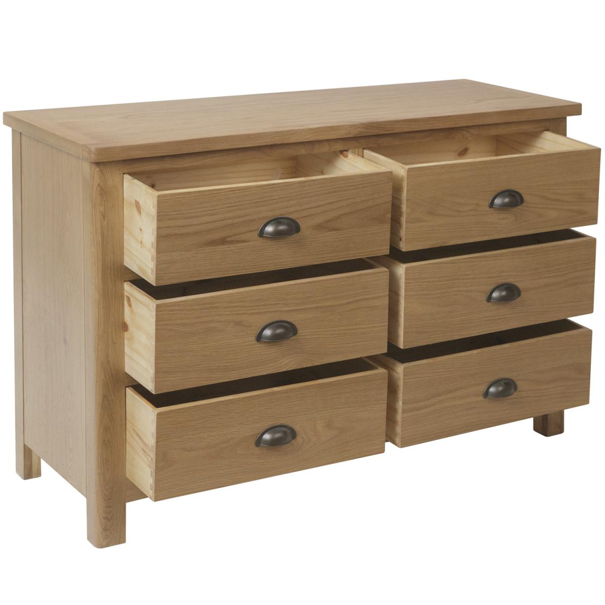 Cambridge 6 Drawer Chest - Rustic Oak – image 4