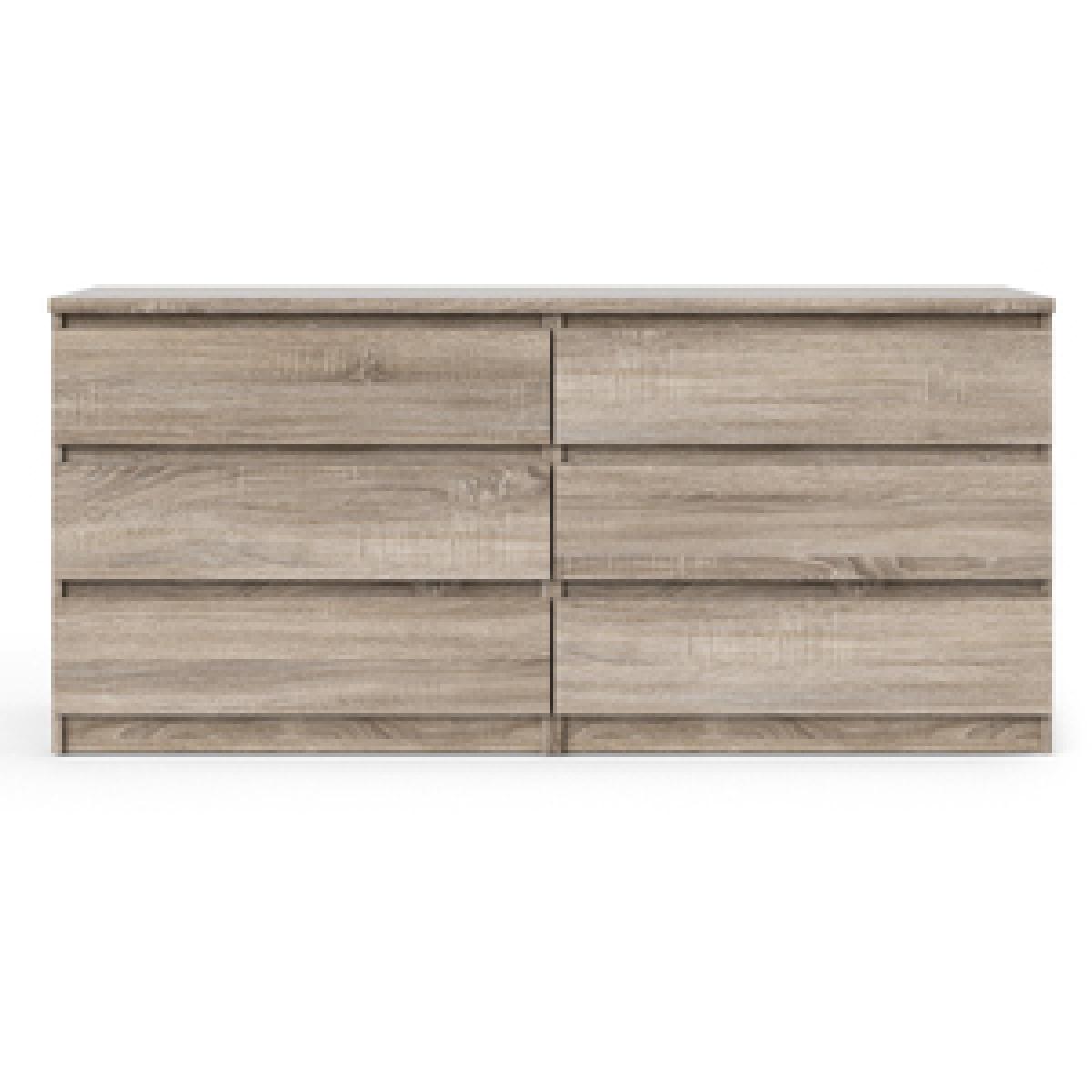 Columbia Wide Chest of Six Drawers - Truffle Oak – image 14