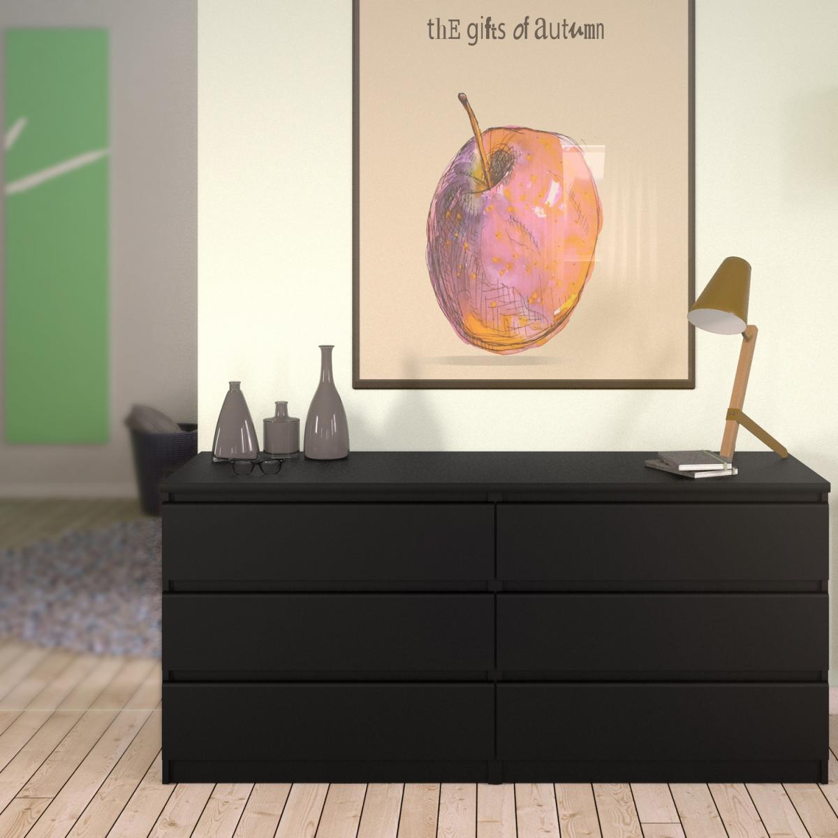 Columbia Wide Chest of Six Drawers - Truffle Oak – image 7