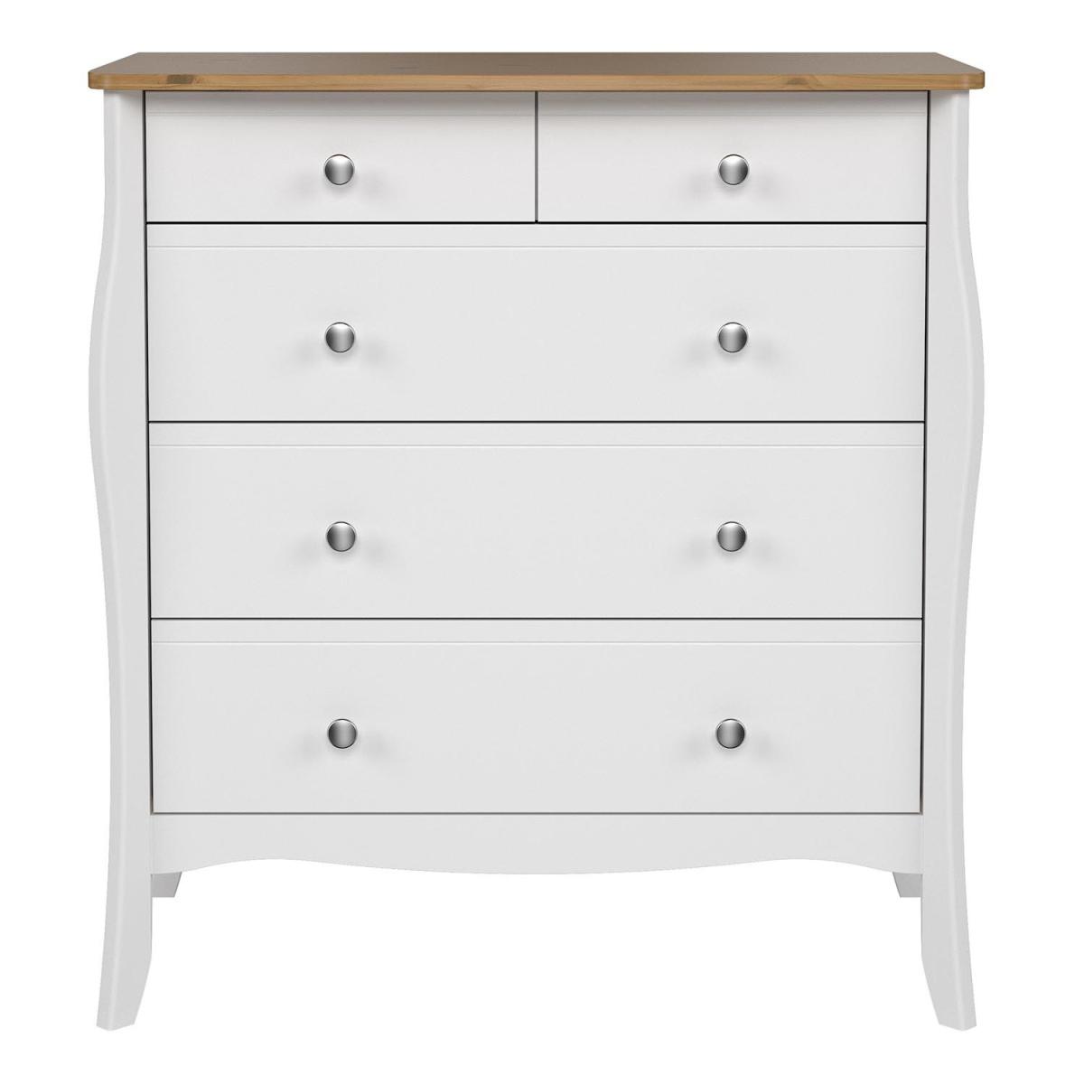 Baroque 6-Drawer Chest - White & Pine – image 2