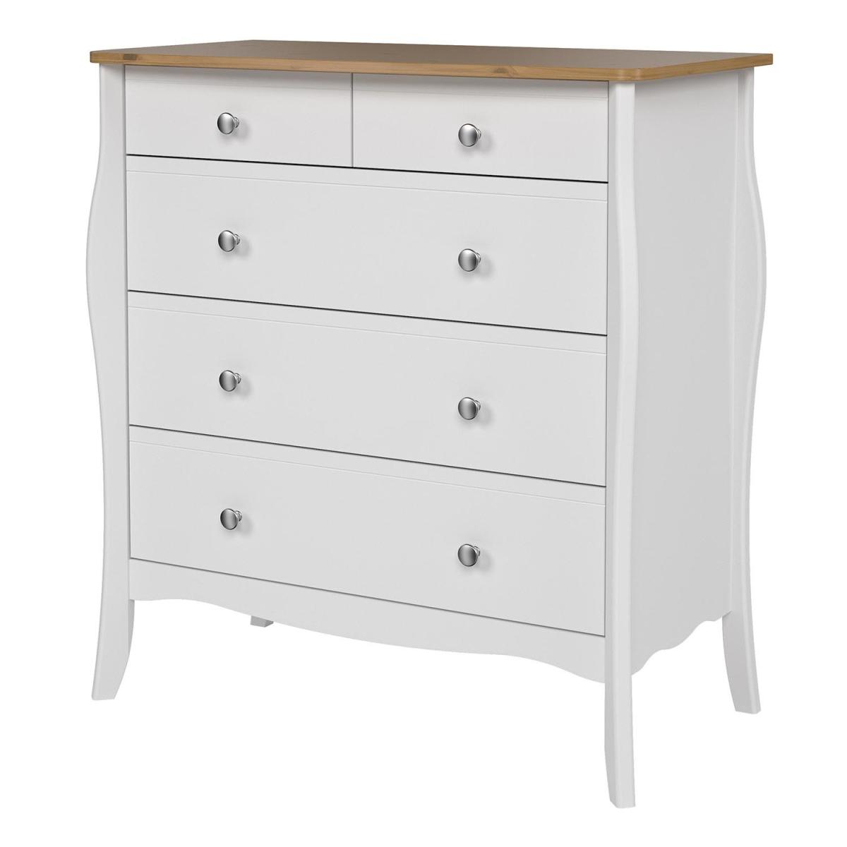 Baroque 6-Drawer Chest - White & Pine – image 3