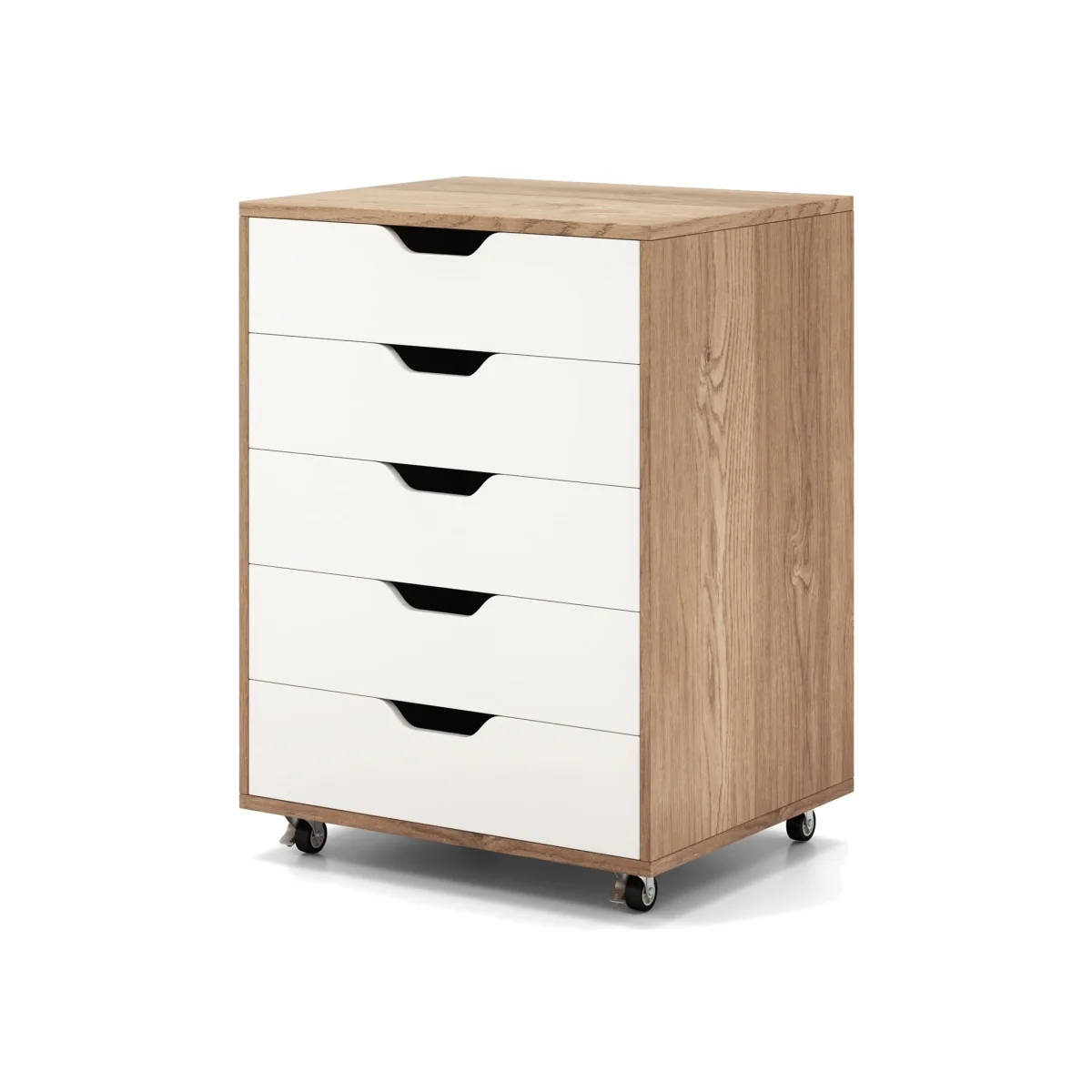 Wheeled Lockable 5-Drawer Dresser – image 1