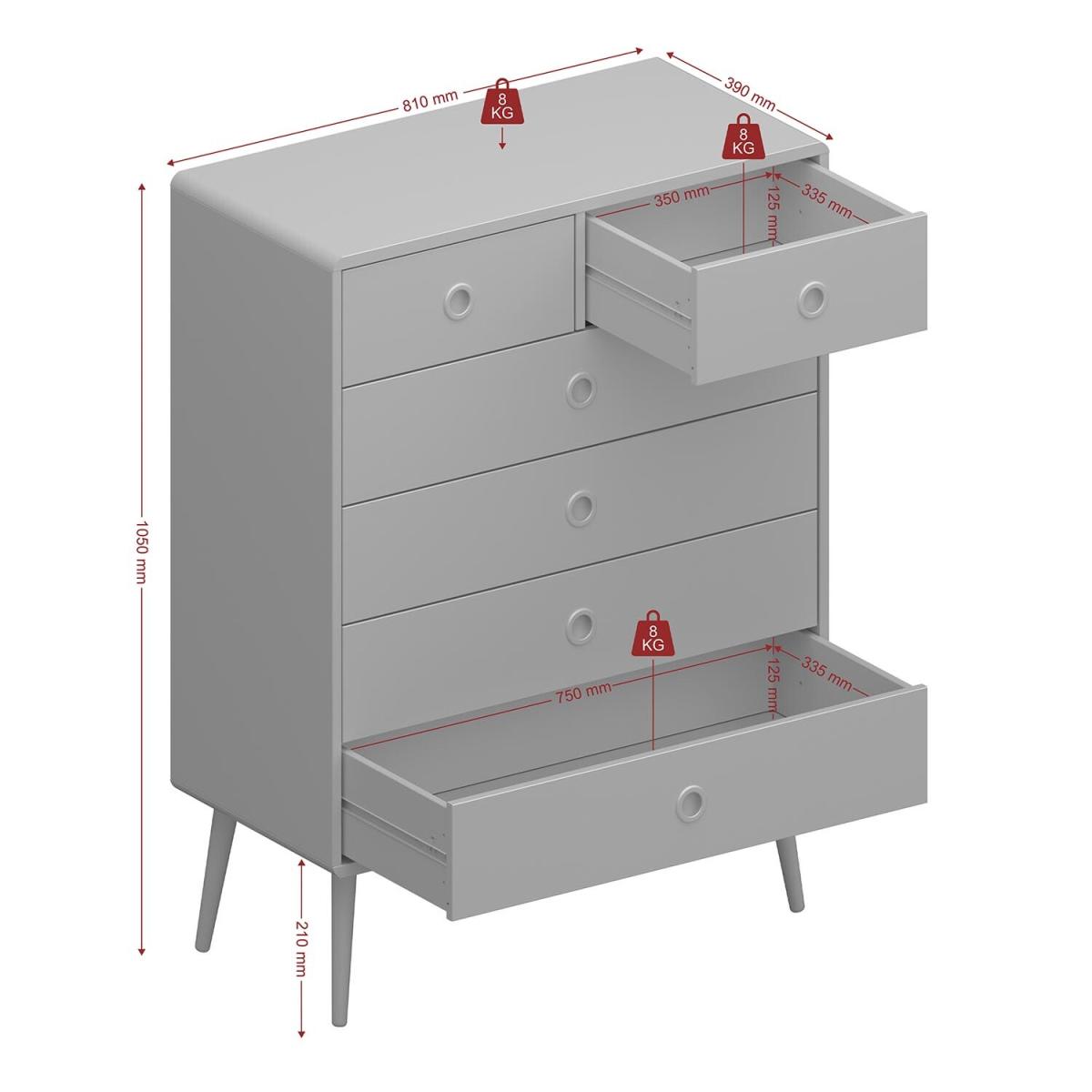 Softline Chest of Drawers - Grey – image 8