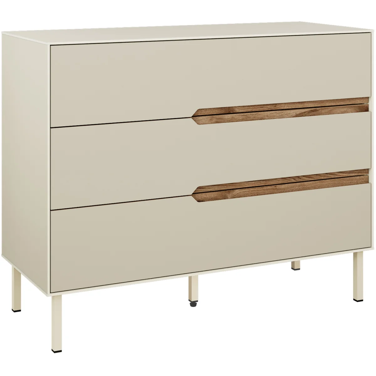 Decortie Arch Three Drawer Chest Of Drawers - Sandstone, Whiskey Oak – image 2