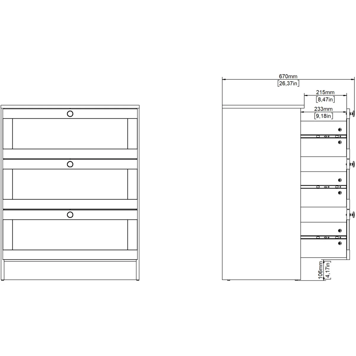 Brande Chest 3 Drawers - White – image 12