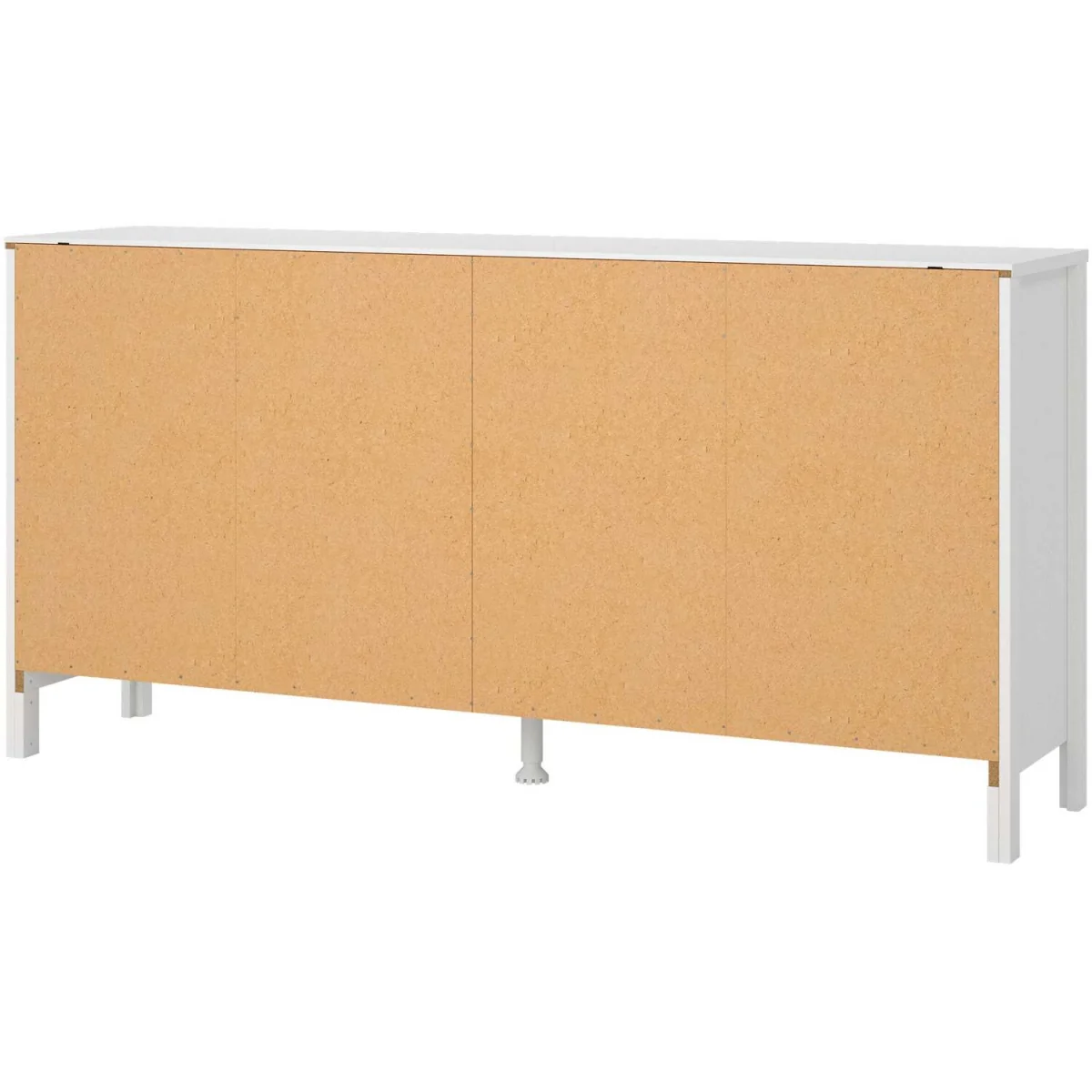 Wildberry 8-Drawer Matt White Wooden Dresser with Leather Tab Handles - White – image 5