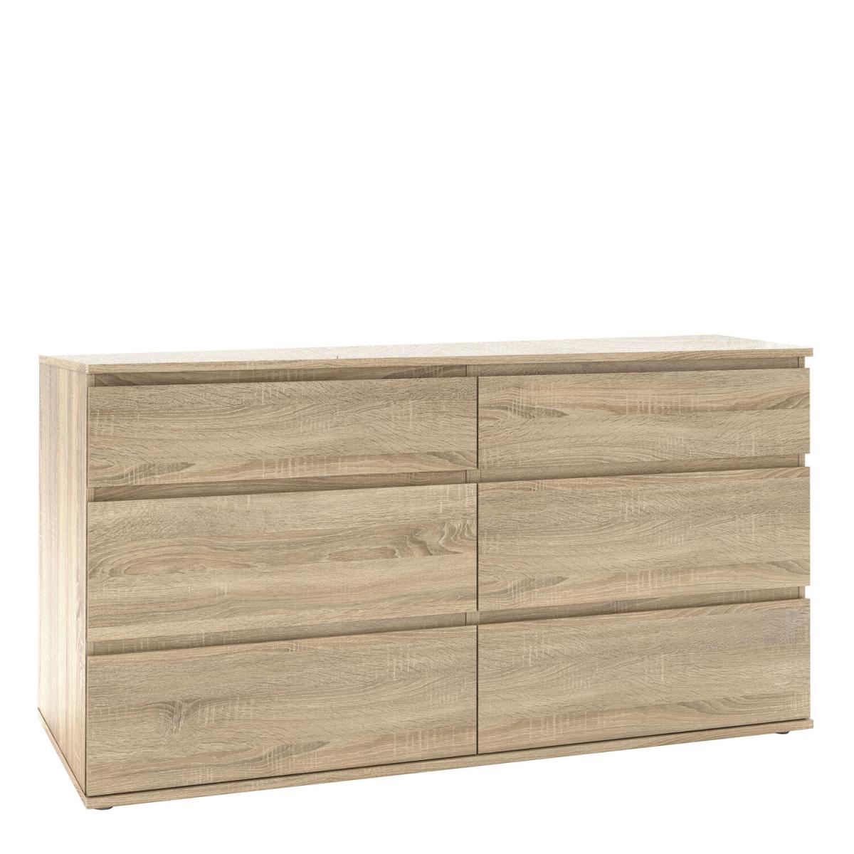Nova Wide Chest of 6 Drawers - Oak – image 2