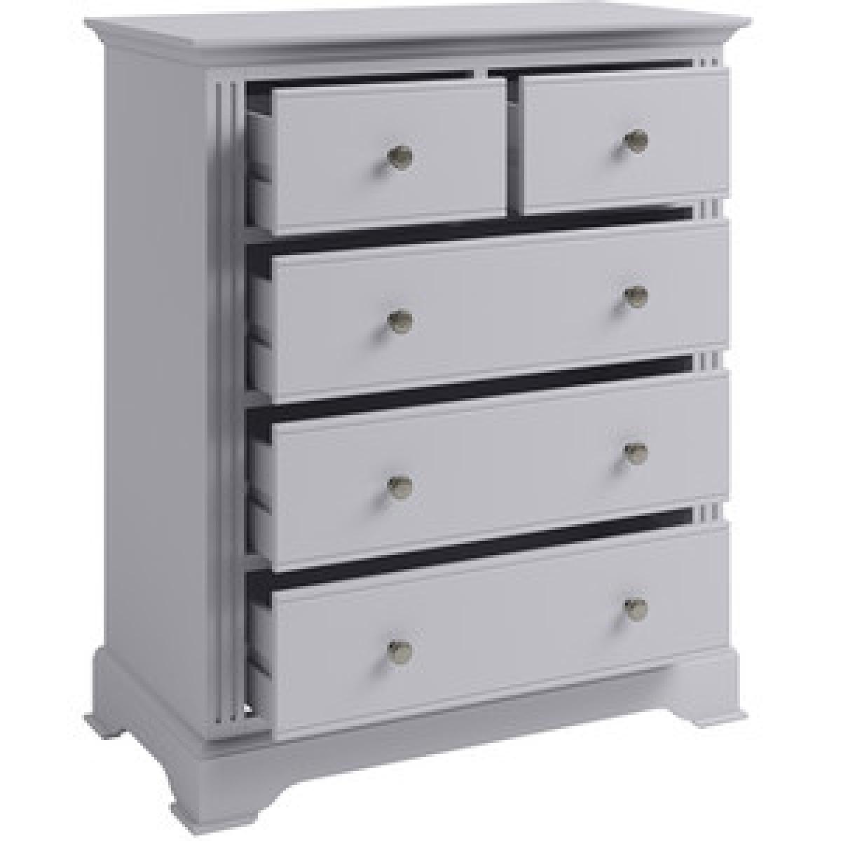 Harringworth Painted 2 + 3 Chest Of Drawers - Moonlight Grey – image 5