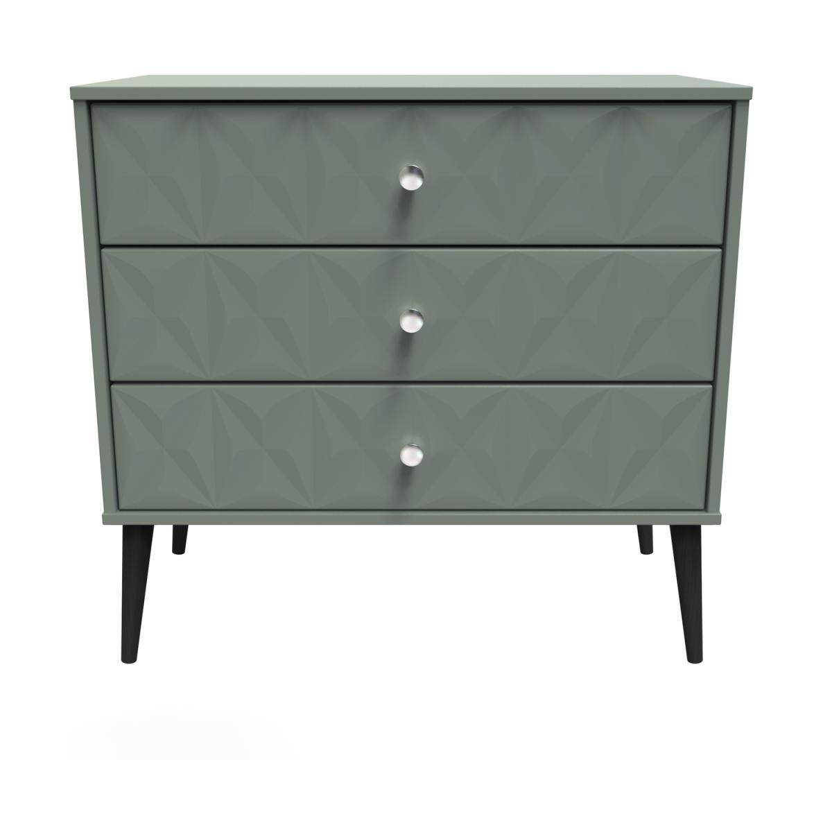 Pixel Ready Assembled 3 Drawer Chest - Reed Green – image 2