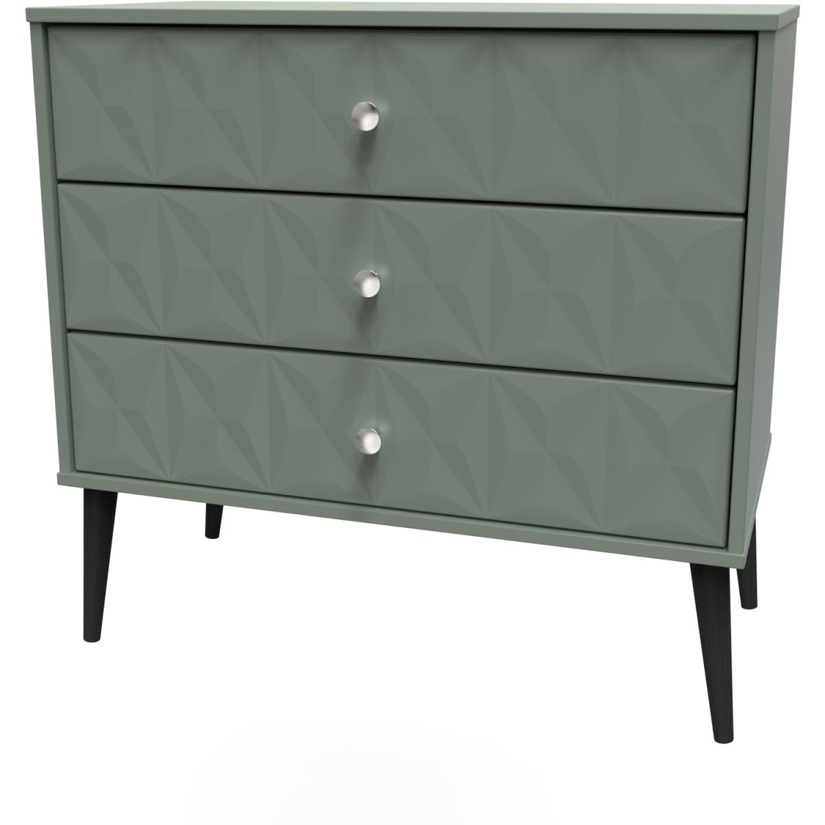 Pixel Ready Assembled 3 Drawer Chest - Reed Green – image 4