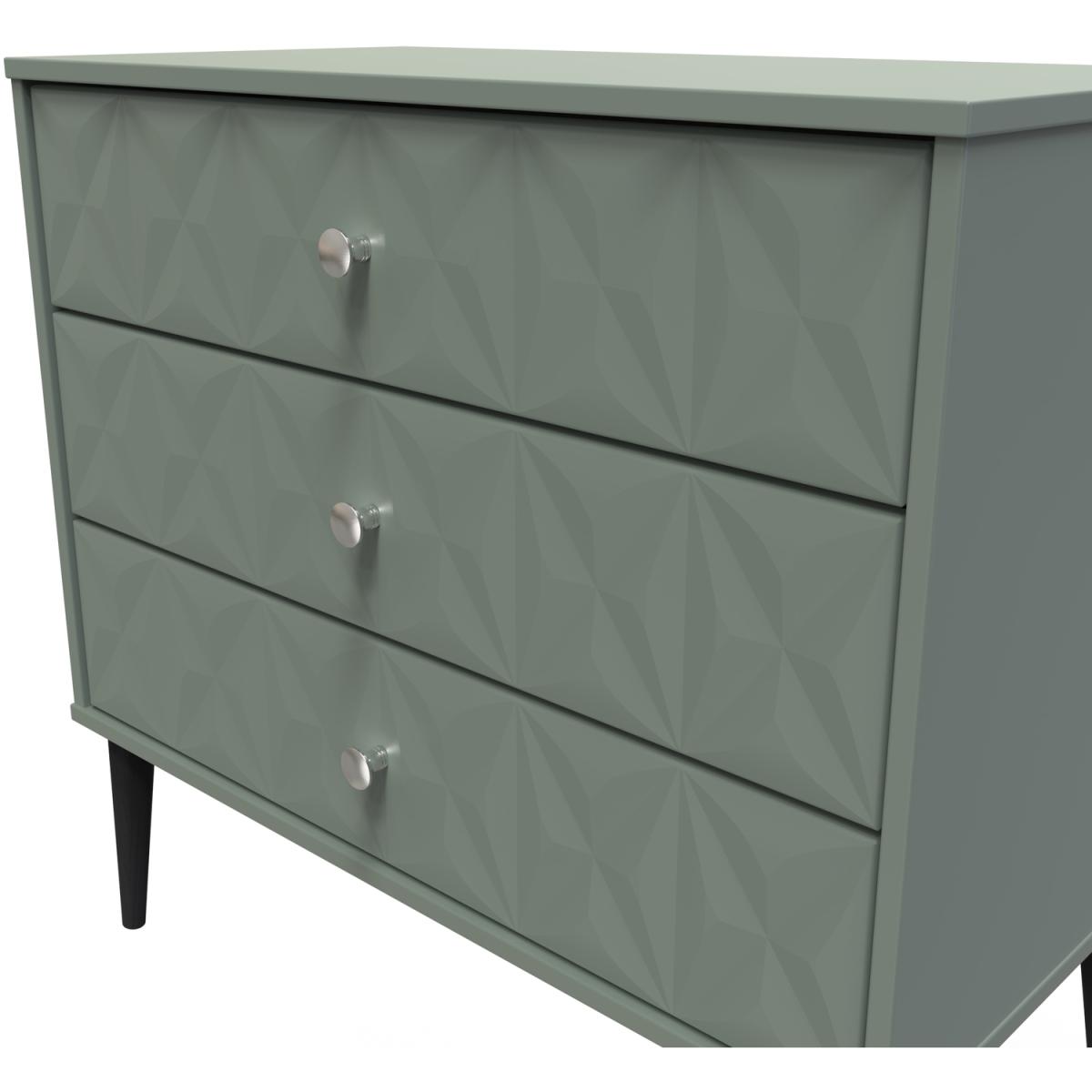 Pixel Ready Assembled 3 Drawer Chest - Reed Green – image 5