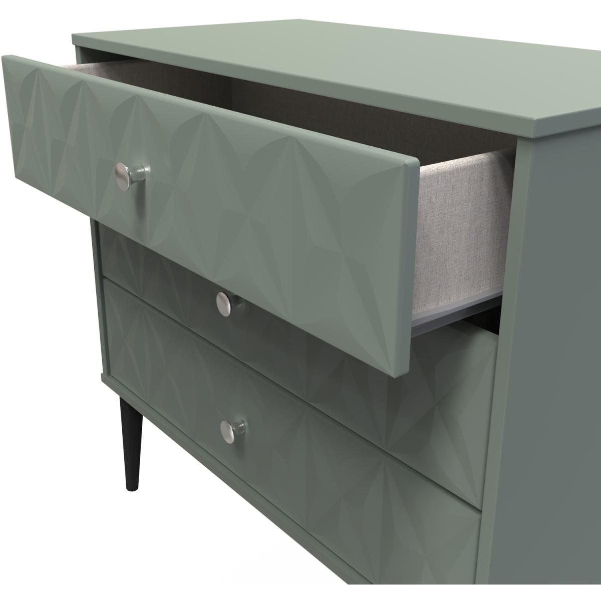 Pixel Ready Assembled 3 Drawer Chest - Reed Green – image 6