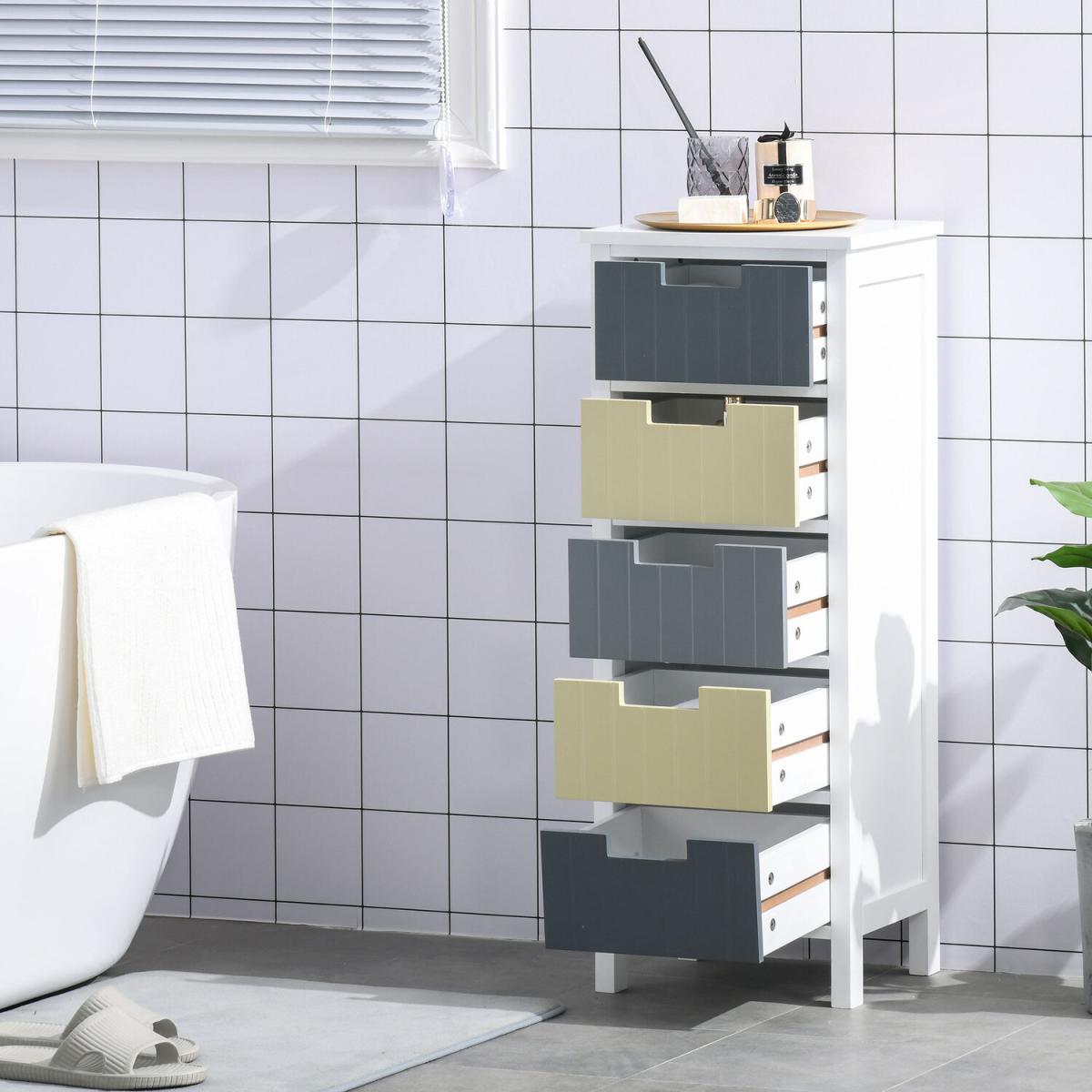 Chest of Drawers Storage Side Cabinet - Multi-Colored – image 2