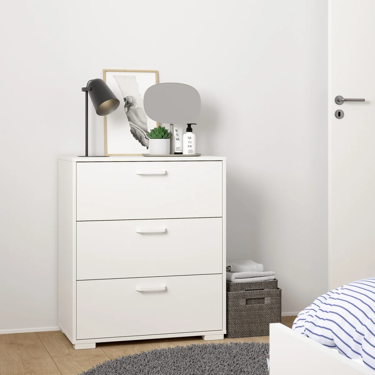 Sofia Chest 3 Drawers - White – image 2