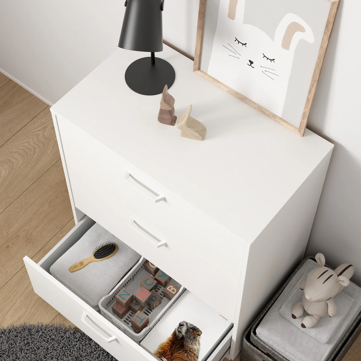 Sofia Chest 3 Drawers - White – image 11
