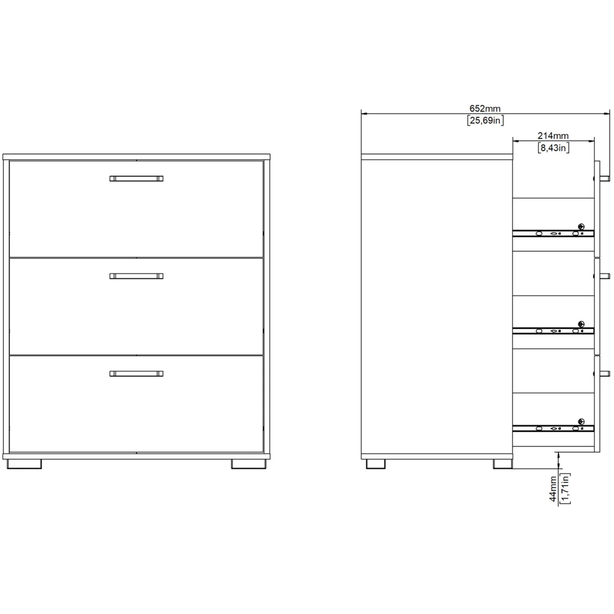 Sofia Chest 3 Drawers - White – image 15