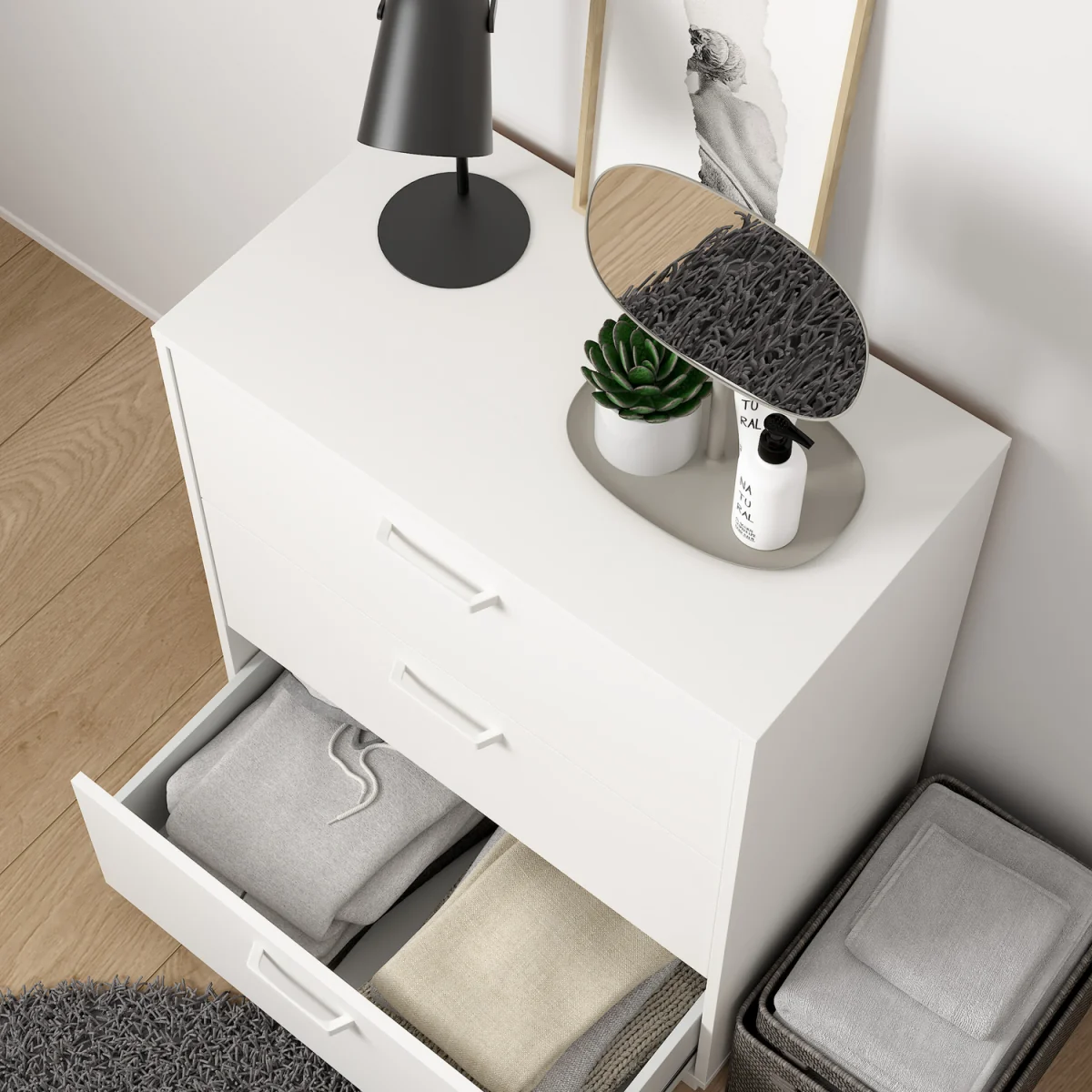 Sofia Chest 3 Drawers - White – image 10