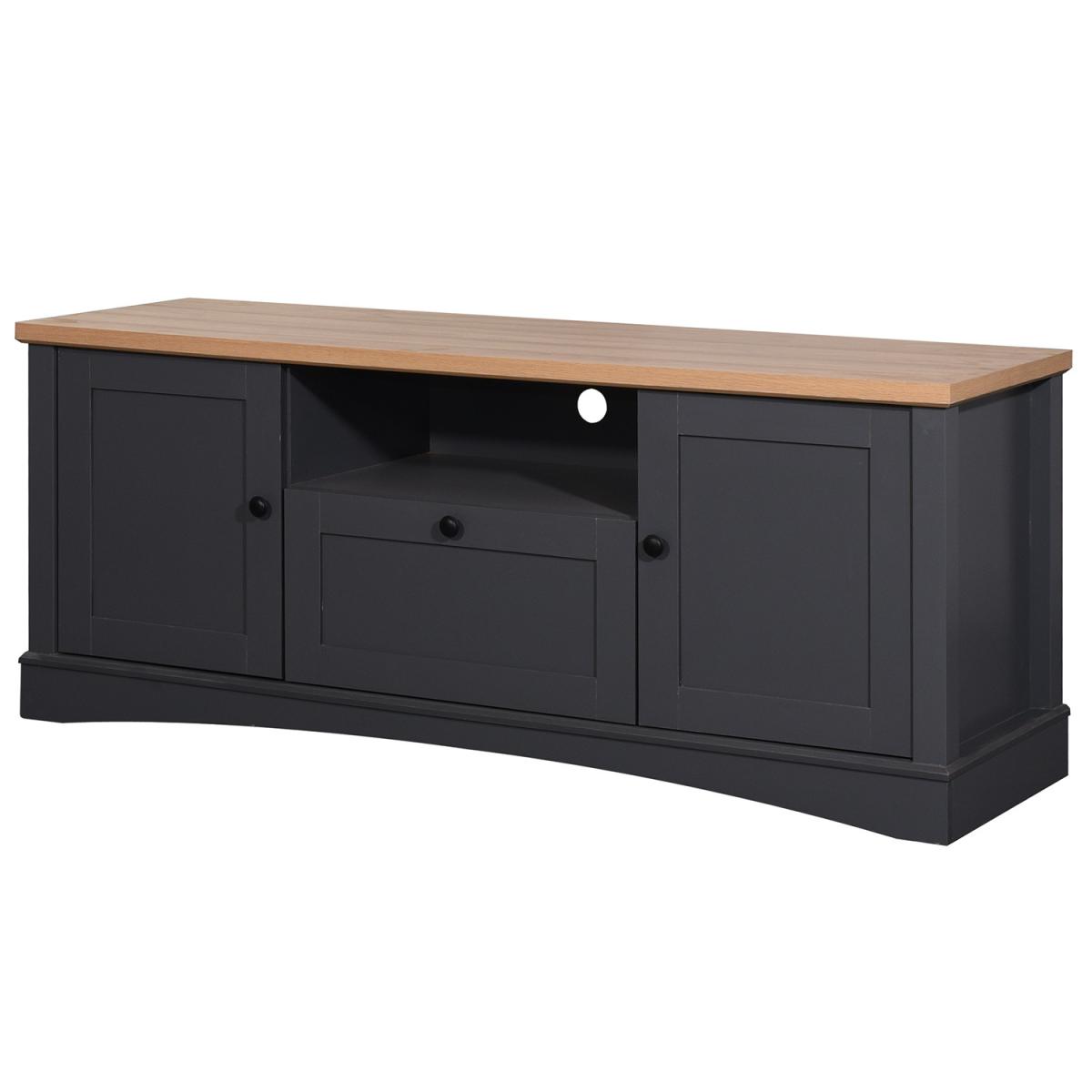 Carden TV Cabinet with Two Doors One Drawer - Dark Grey – image 2