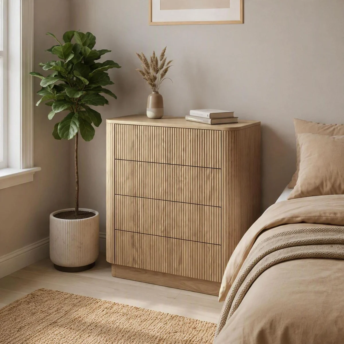 Winthorpe 4 Drawer Oak Chest - Oak effect – image 2