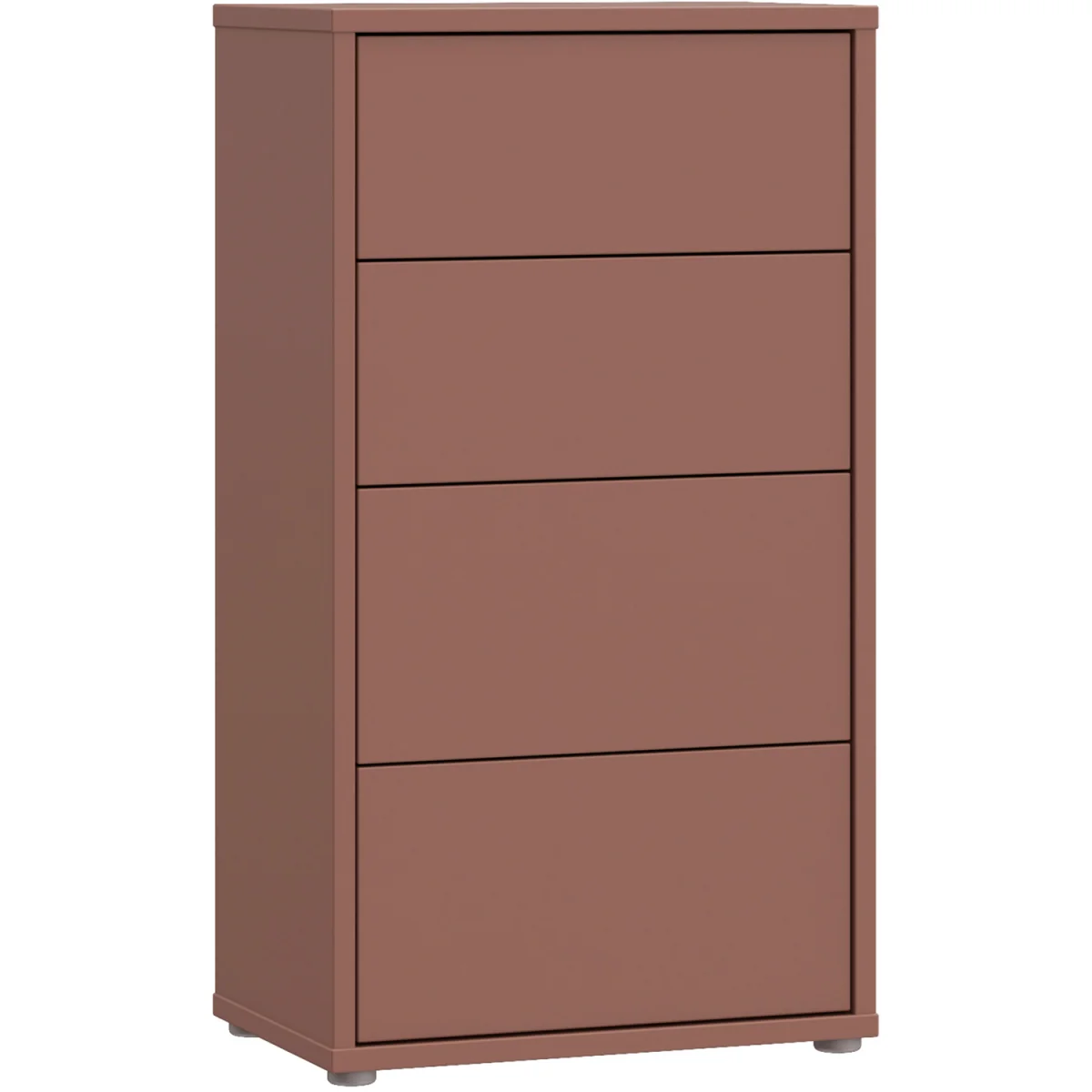 Alice Springs Tall 4 Drawer Chest with Push-Open Drawers in Light Grey - Light Grey – image 14