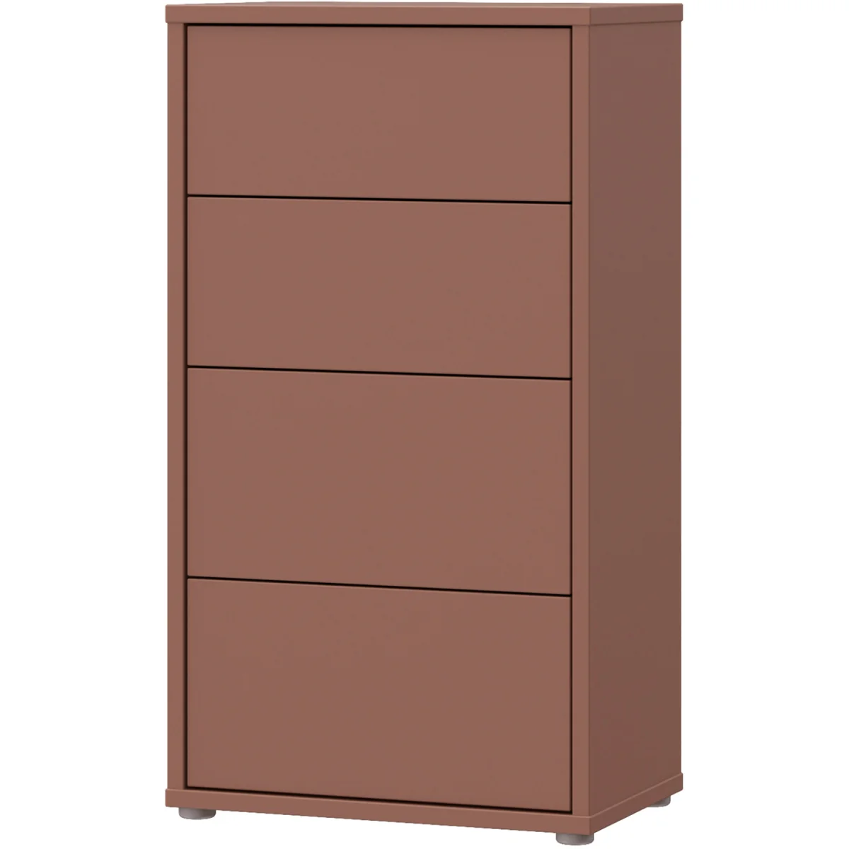 Alice Springs Tall 4 Drawer Chest with Push-Open Drawers in Light Grey - Light Grey – image 16