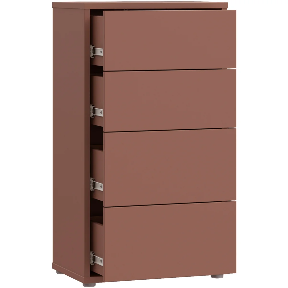 Alice Springs Tall 4 Drawer Chest with Push-Open Drawers in Light Grey - Light Grey – image 17
