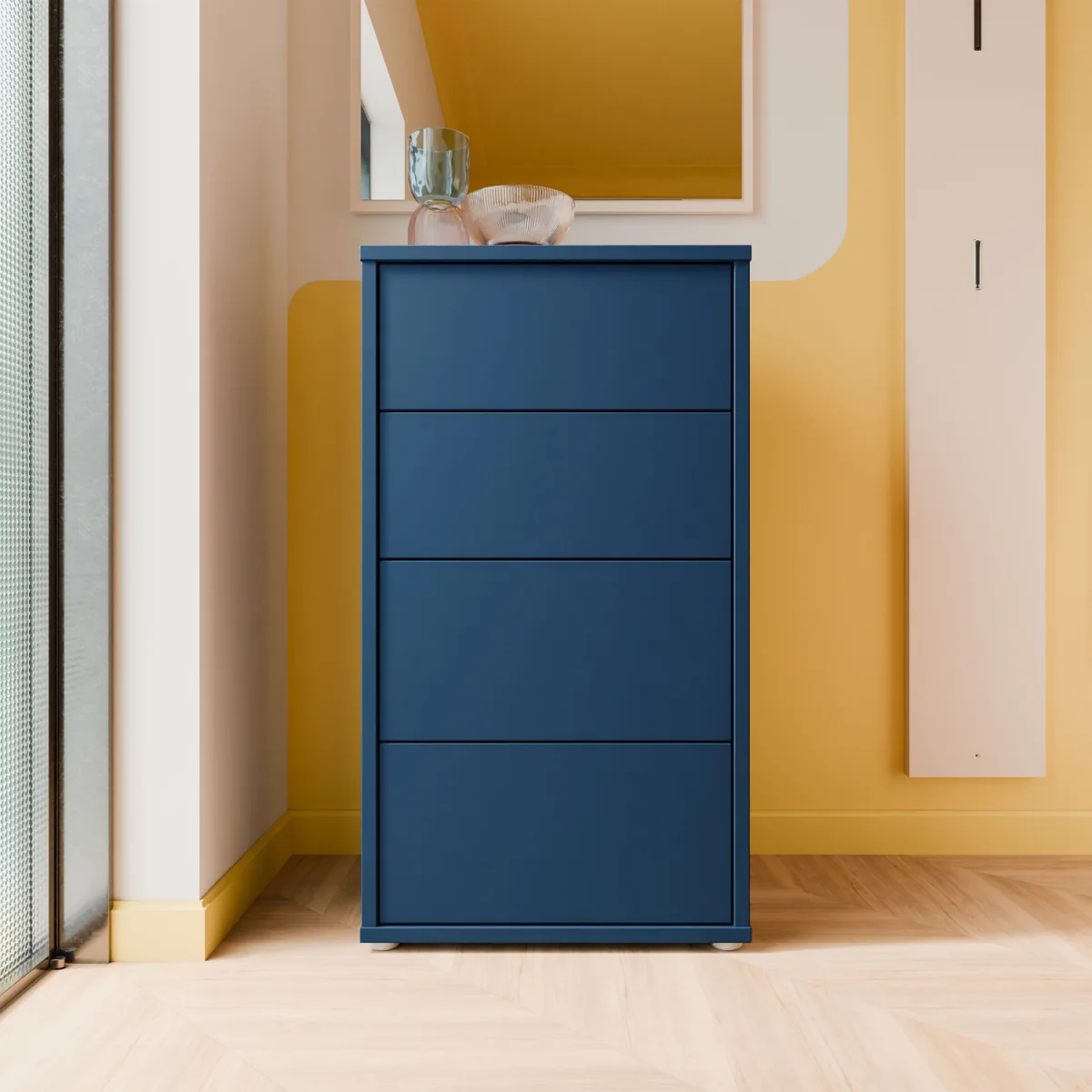Alice Springs Tall 4 Drawer Chest with Push-Open Drawers in Light Grey - Light Grey – image 18
