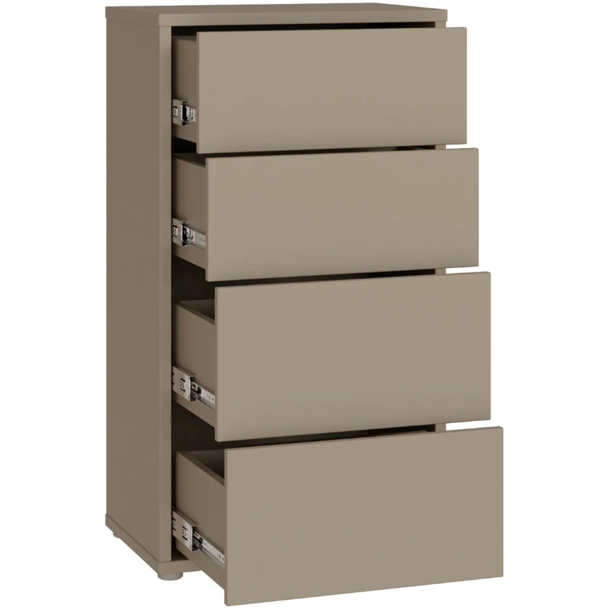 Alice Springs Tall 4 Drawer Chest with Push-Open Drawers in Light Grey - Light Grey – image 30