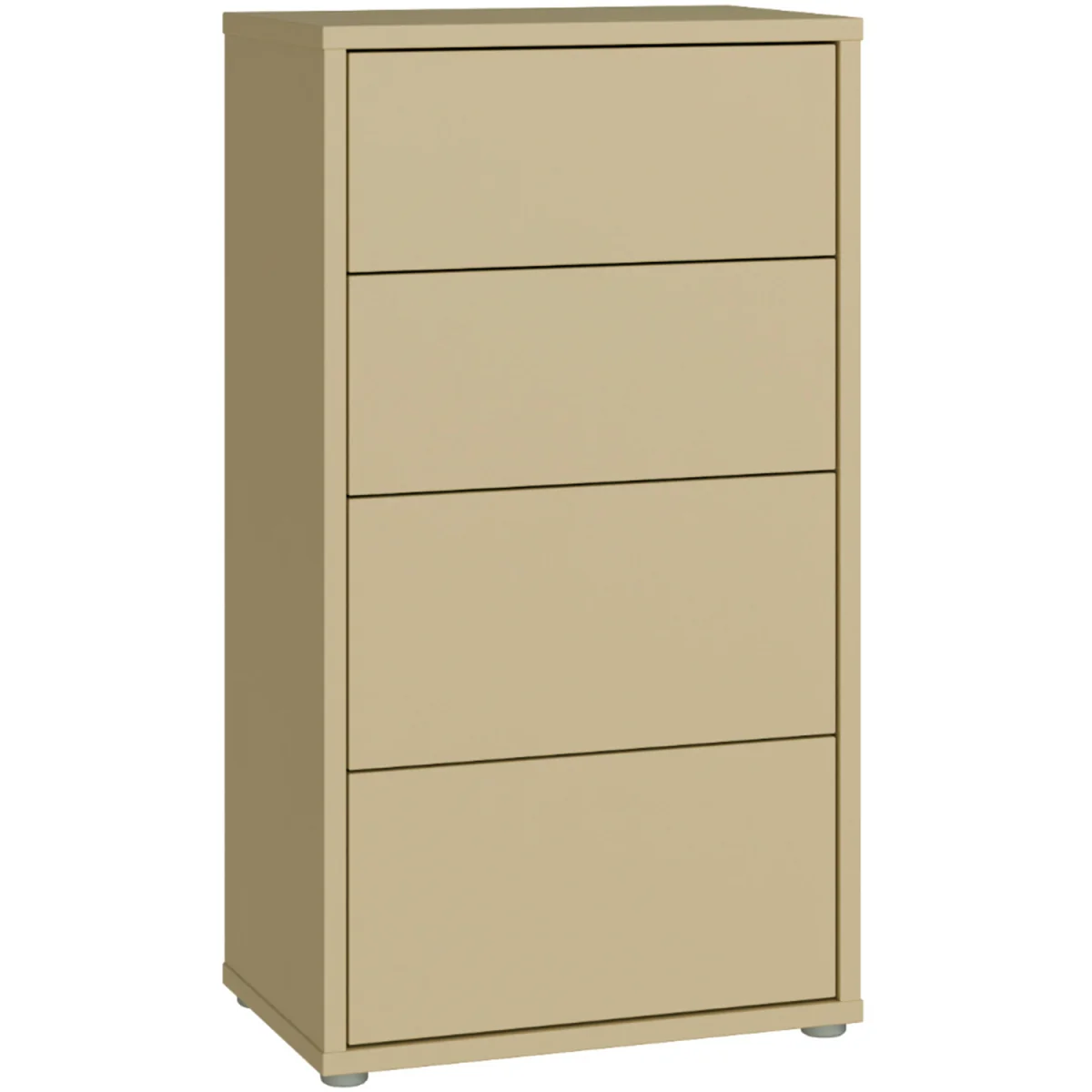 Alice Springs Tall 4 Drawer Chest with Push-Open Drawers in Light Grey - Light Grey – image 43