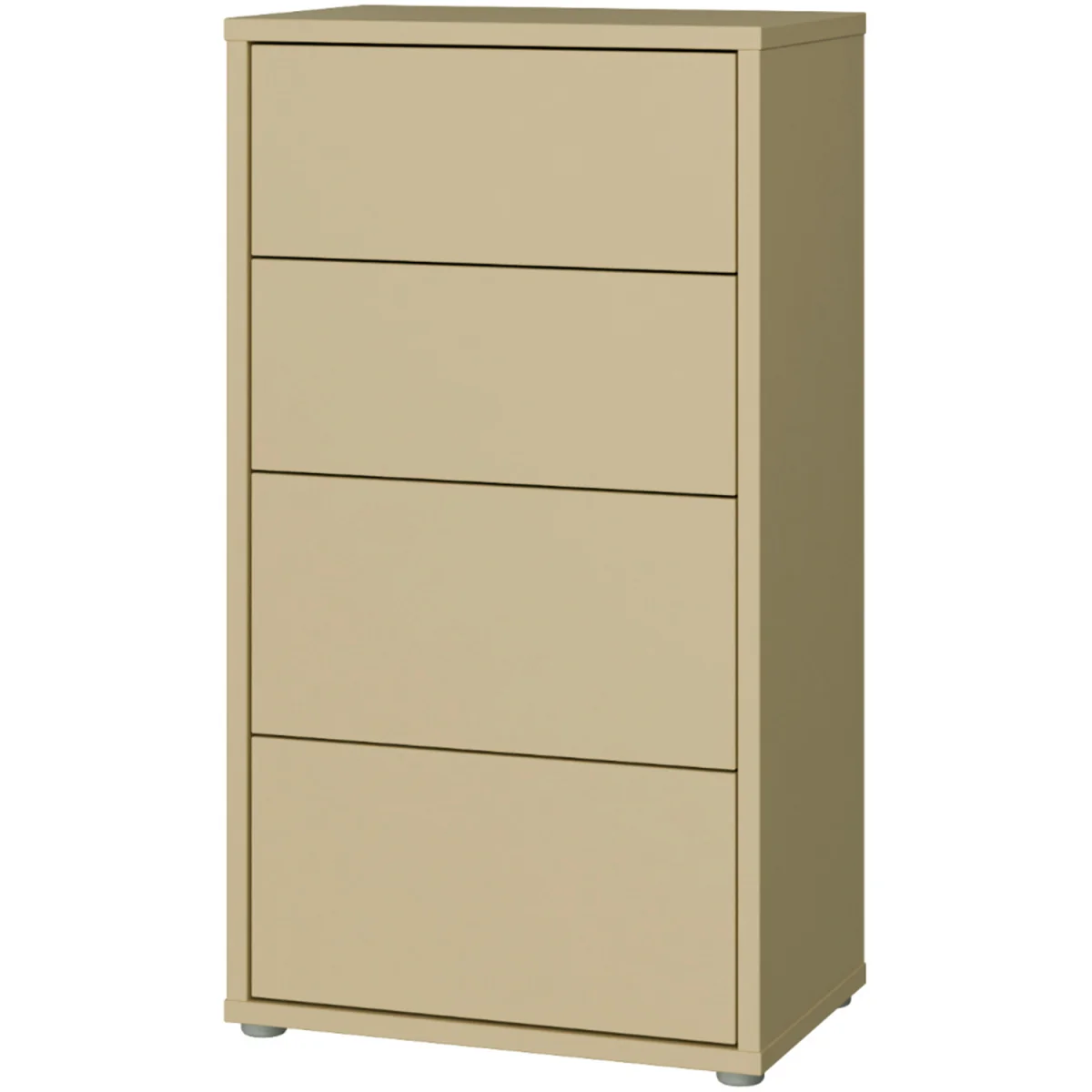 Alice Springs Tall 4 Drawer Chest with Push-Open Drawers in Light Grey - Light Grey – image 45
