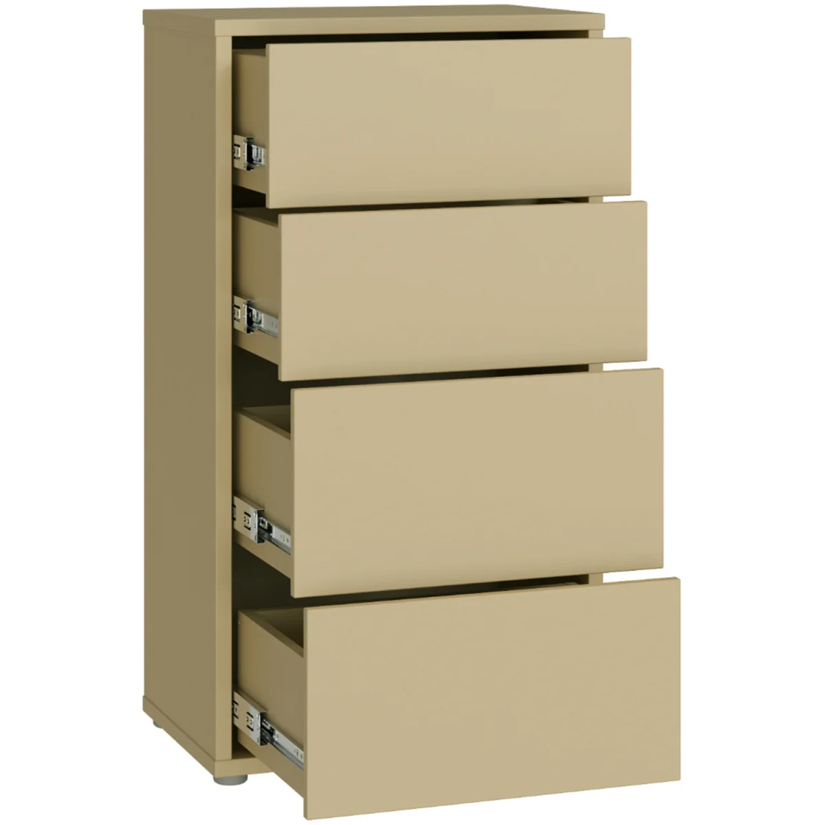 Alice Springs Tall 4 Drawer Chest with Push-Open Drawers in Light Grey - Light Grey – image 46