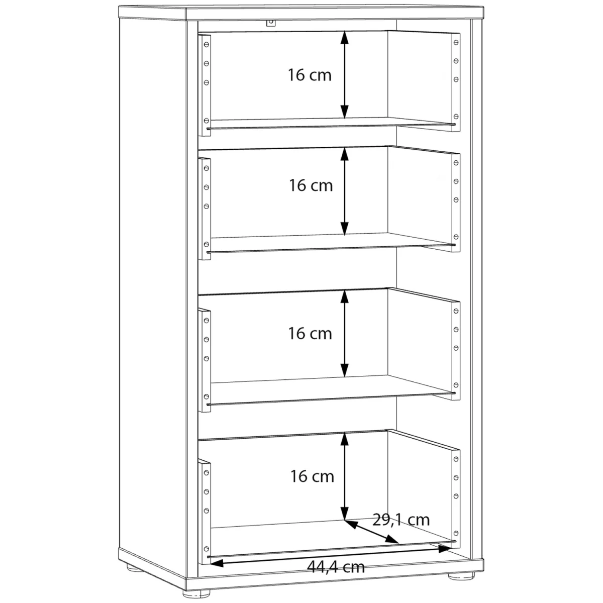 Alice Springs Tall 4 Drawer Chest with Push-Open Drawers in Light Grey - Light Grey – image 50