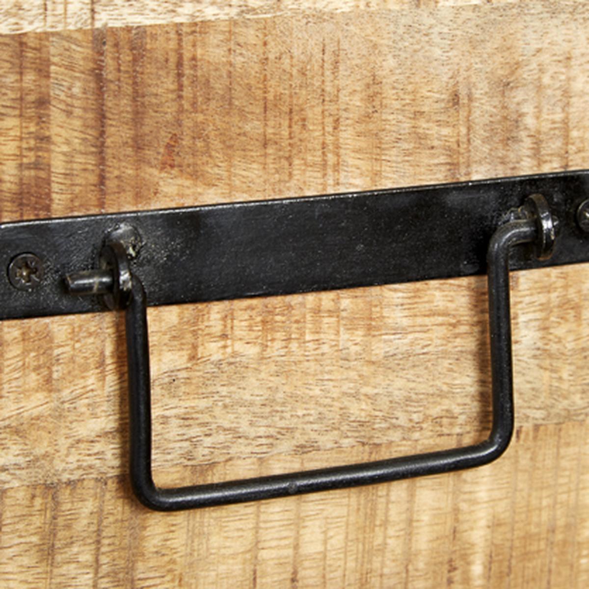Upcycled Industrial Metal and wood 6 Drawer Chest - Light Wood Tone – image 2