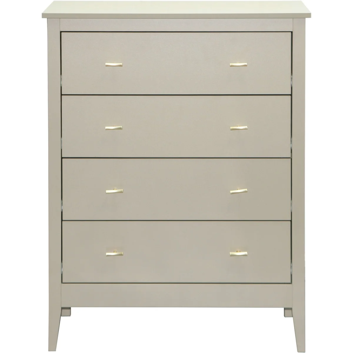 Grace 4 Drawer Chest with Gold Bar Handles in Greige - Greige – image 5