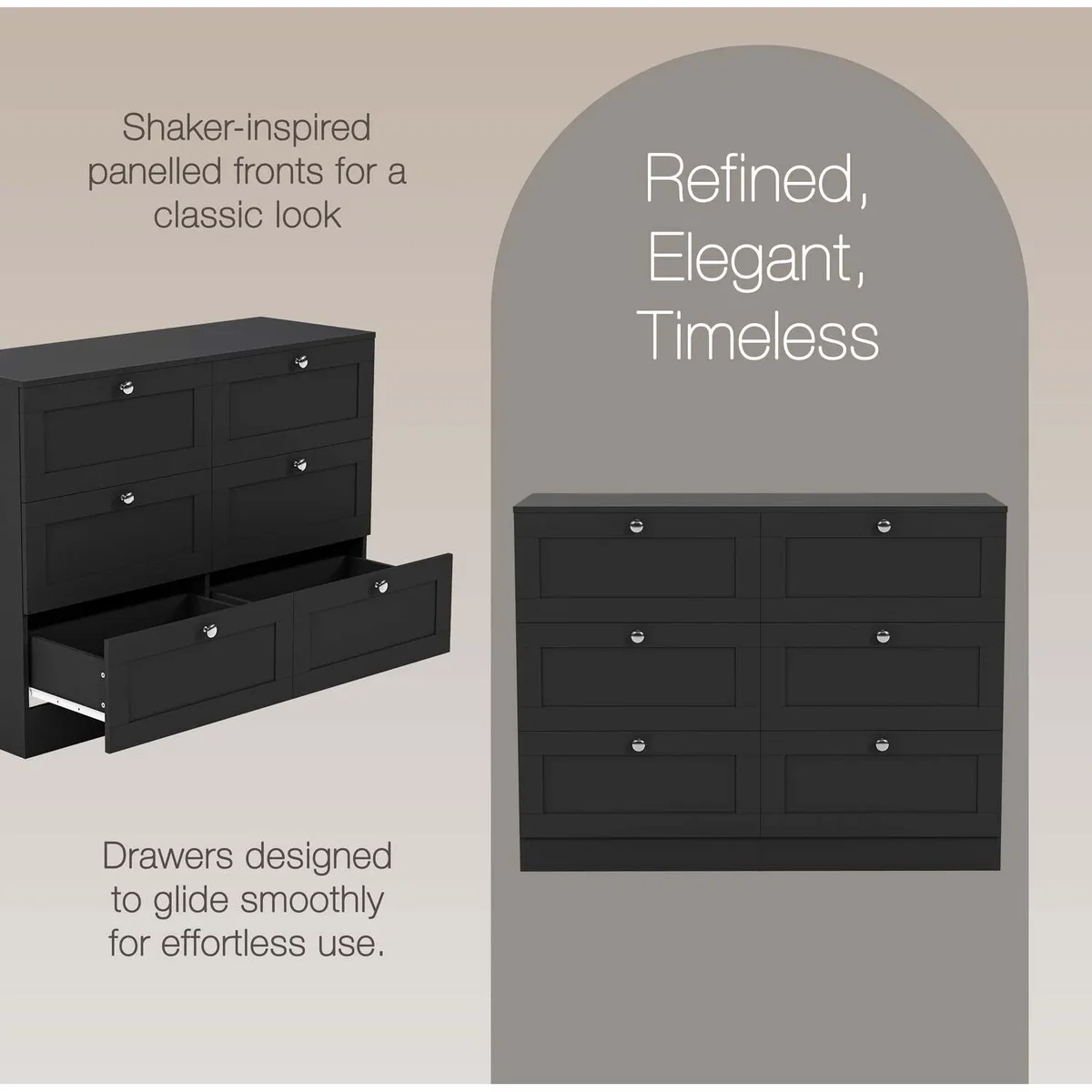 Vida Designs Altino 6 Drawer Chest, Grey - Grey – image 12