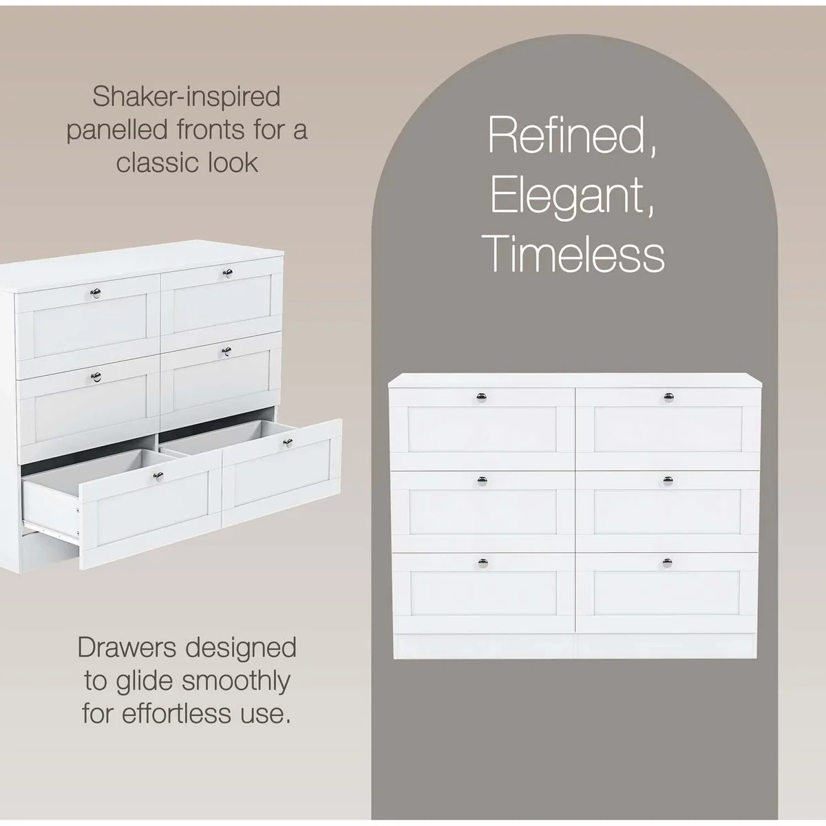 Vida Designs Altino 6 Drawer Chest, Grey - Grey – image 15