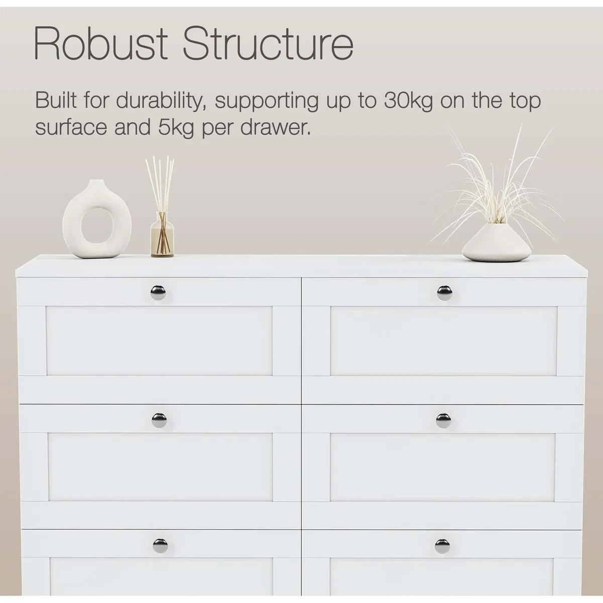 Vida Designs Altino 6 Drawer Chest, Grey - Grey – image 17
