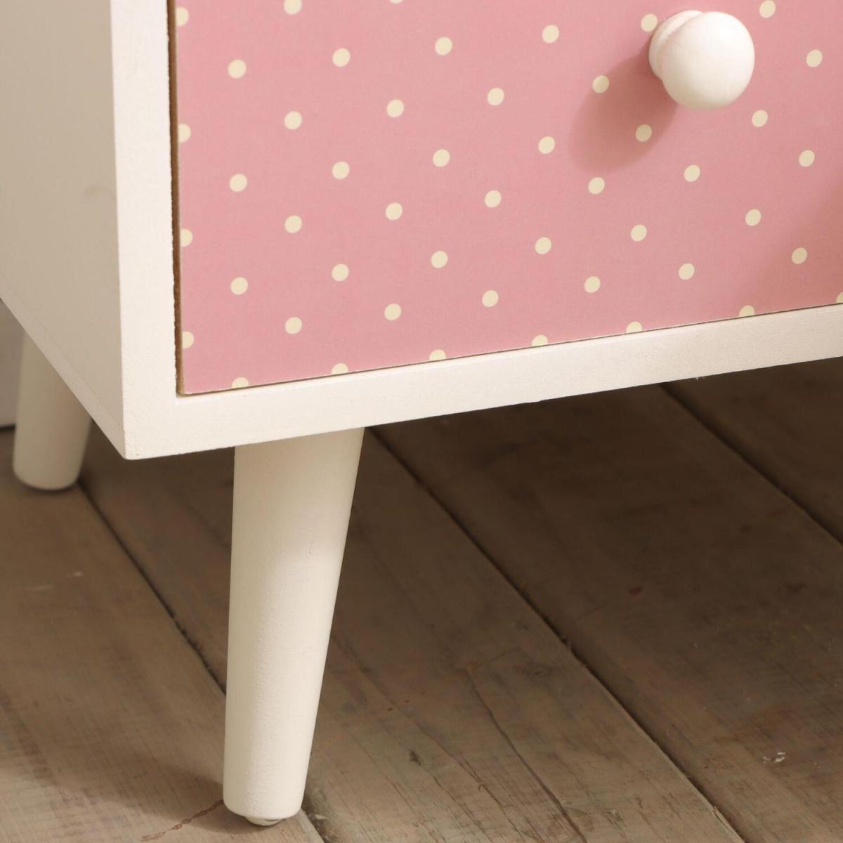 Eccleshall Floral Chest of 6 Drawers - White - White, Multicoloured – image 4